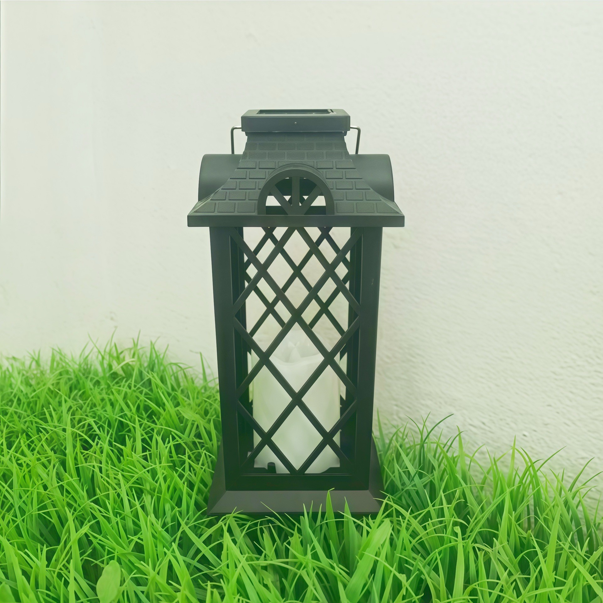 검정색 행거 조명 사선 격자