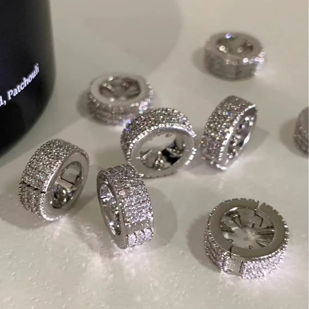 Yu Shuxin Jennie con hebilla de cabello de metal redonda, clip de cabello de frange, clip de cabello de diamante, toque de cabeza