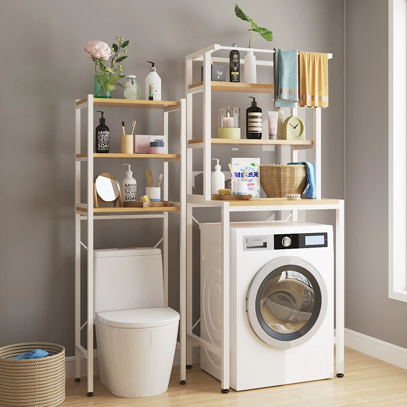 Bathroom washing machine storage rack floor-to-ceiling toilet toilet storage rack balcony bathroom toilet rack Zhao Zhisun