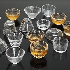日本式ガラスカップ家庭用透明主人カップ