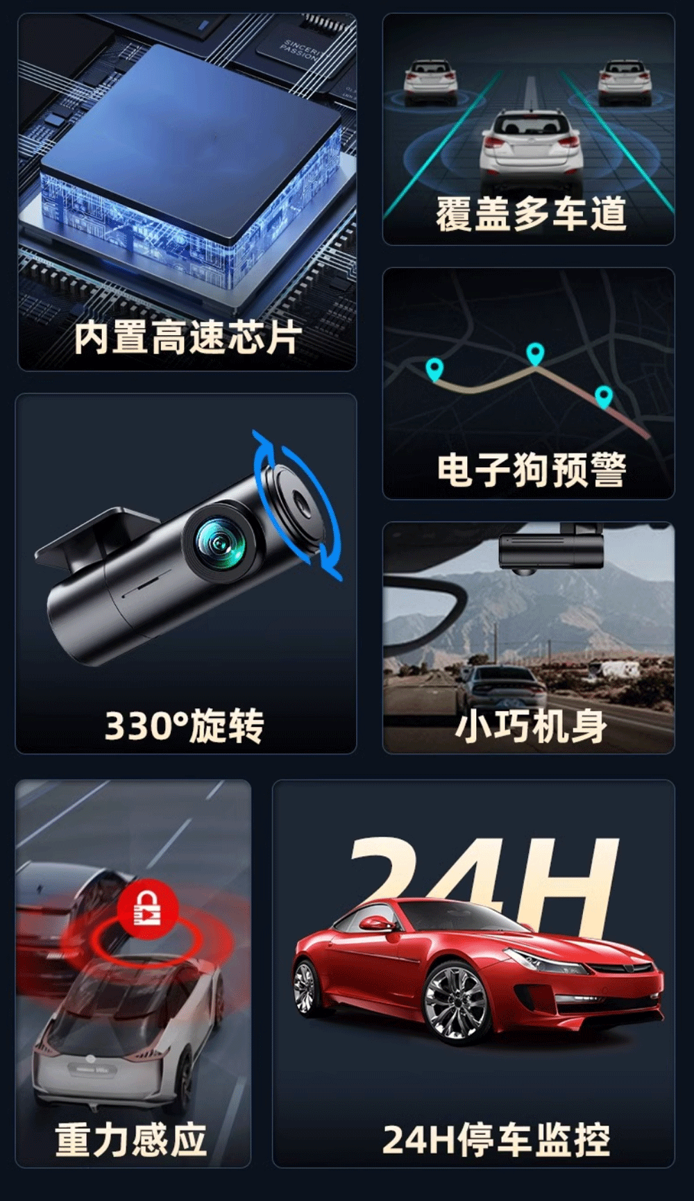 Popular Foreign Trade Item: Wifi Metal Lipstick-Shaped Hidden Dash Cam, High-Definition 1080P Car Dash Cam, in Stock