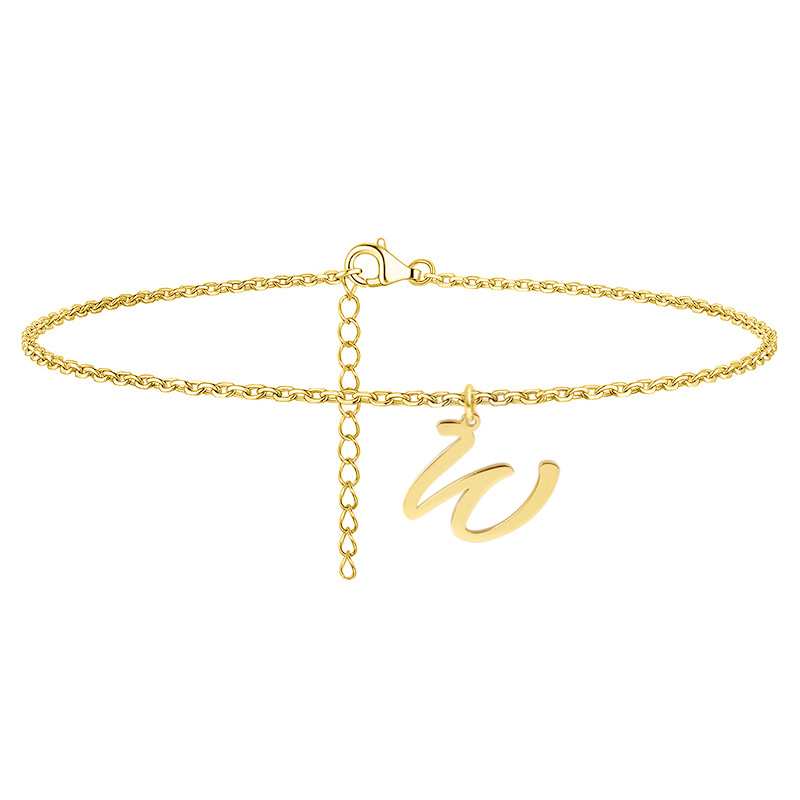 Style Simple Lettre Acier Inoxydable Femmes Bracelet De Cheville display picture 24