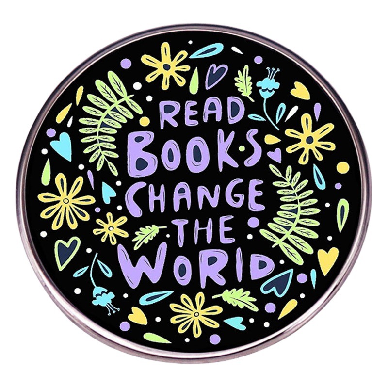La lectura puede cambiar el mundo broche de inspiración Inglés eslogan entusiastas la lectura pin accesorios insignia aleación metal
