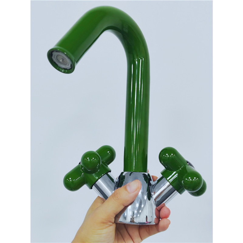 Red Retro Creative Cute Candy Washbasin Dopamine Hot and Cold Faucet Basin Washbasin Bathroom Red Retro Creative Cute Candy Washbasin Dopamine Hot and Cold Faucet Basin Washbasin Bathroom