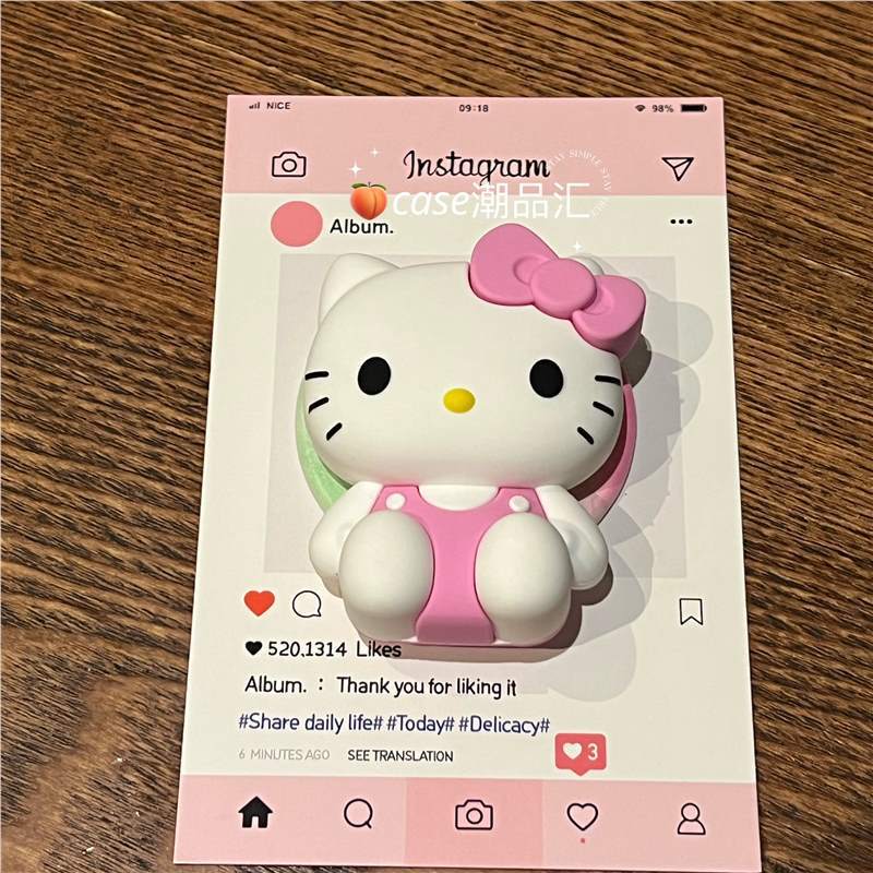 【バブルソーユニバーサル】ハローキティ マグネットスタンド KTキャット 格納式エアバッグ ペーストスタンド 取り外し可能|undefined