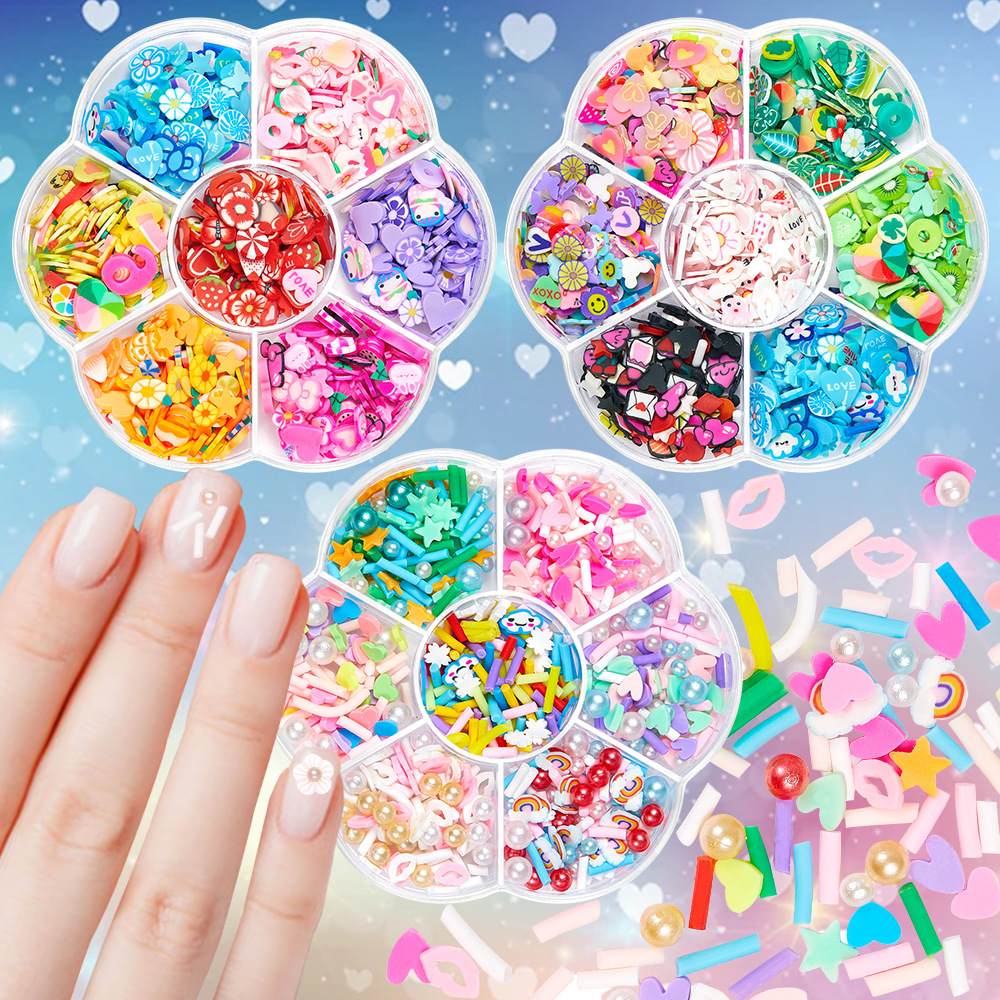 Sweet Heart Shape Flower Sequin Nail Decoration Accessories 1 Set display picture 1