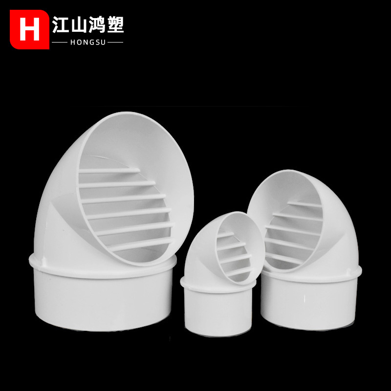 PVC integrado salida de aire dividida tapa de lluvia tapa de tubo de ventilación esférica tapa transpirable 180 especificación completa al por mayor