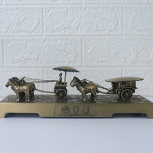 现货兵马俑摆件旅游工艺品锌合金车马纪念品秦始皇铜车马工艺品