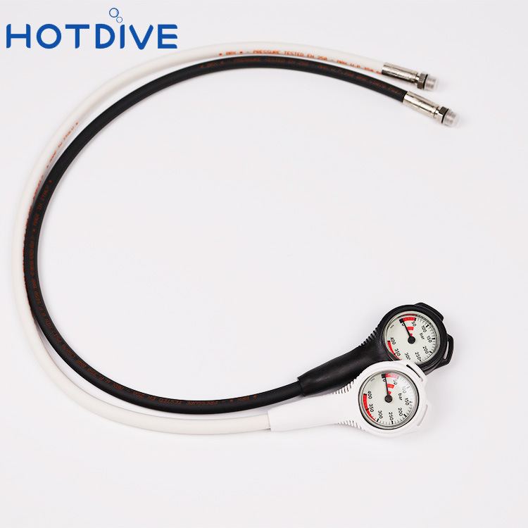 Hotdive Italia importó el salto luminoso solo indicador común del indicador de presión de aire que bucea el indicador de presión residual del indicador de presión calibrador de repuesto