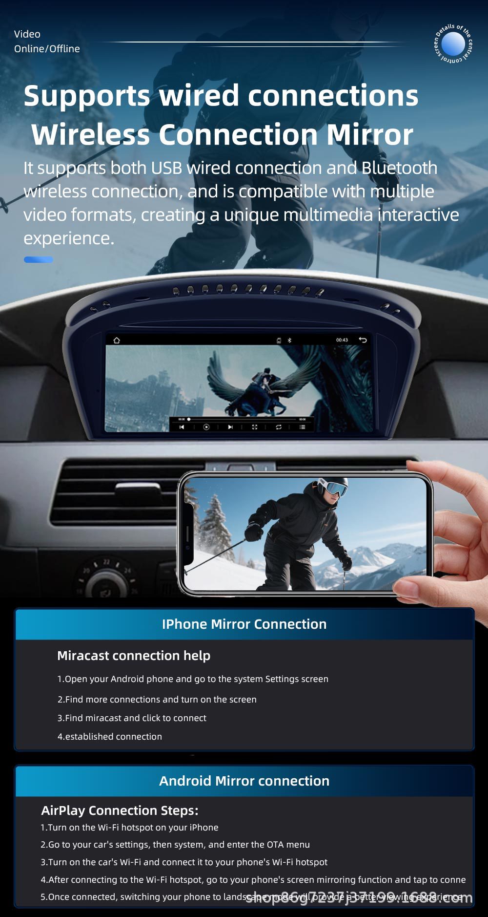 9.3inch Suitable for Bmw 5 Series E60 E90 Android Reversing Camera Car Navigation Gps All-In-One Device Carplay