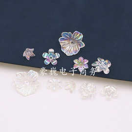 diy饰品亚克力透明炫彩五瓣花异形花兰花花瓣车载耳饰发饰配件