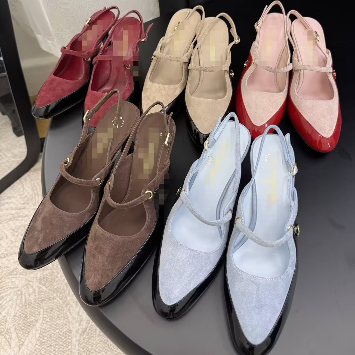 2026 Spring New Style -Inspired Versatile Daily Wear Color-Block Pointed Toe Closed-Toe Women's High-Heel Sandals