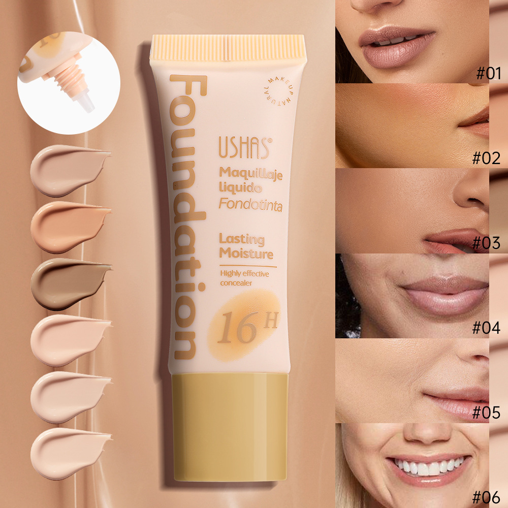 USHAS European and American Cross-border spot corrector base líquida para cubrir las ojeras y las marcas de acné, impermeable y sin maquillaje UC100