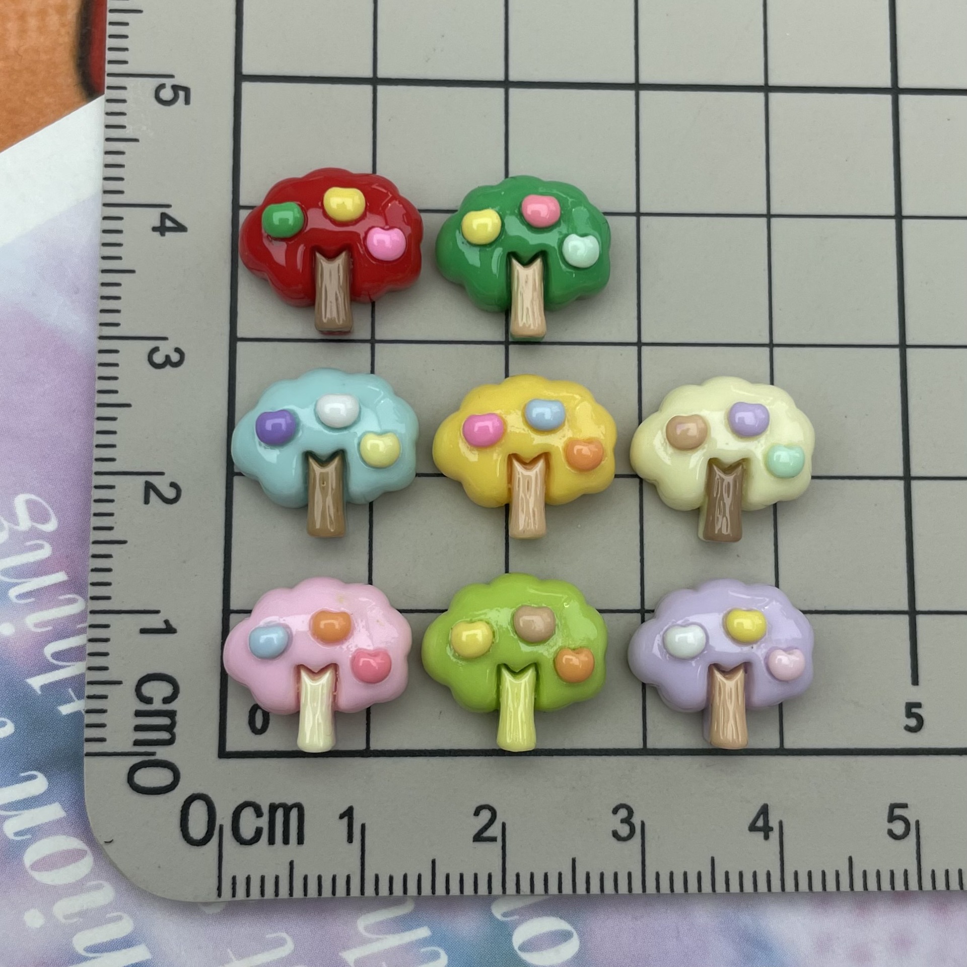 Campana nota nuevo Mini tamaño pequeño brillante resina accesorios horquilla teléfono Shell espárragos accesorios de uñas material pegatinas