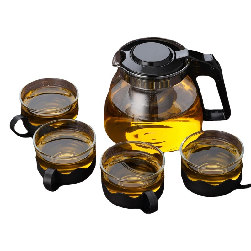 Фабрика оптом стеклянный чайник ароматический чай из пяти предметов кунг-фу чайный сервиз портативный Чайный сервиз костюм праздничные мероприятия подарки