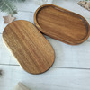 Wooden coffee children's fruit dinner plate from natural wood for supplementary food