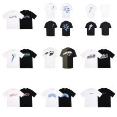 クロスボーダー外国貿易Trapstarクラシック半袖tシャツレインボー新作アルファベット刺繍ゆったり男女ベースシャツ