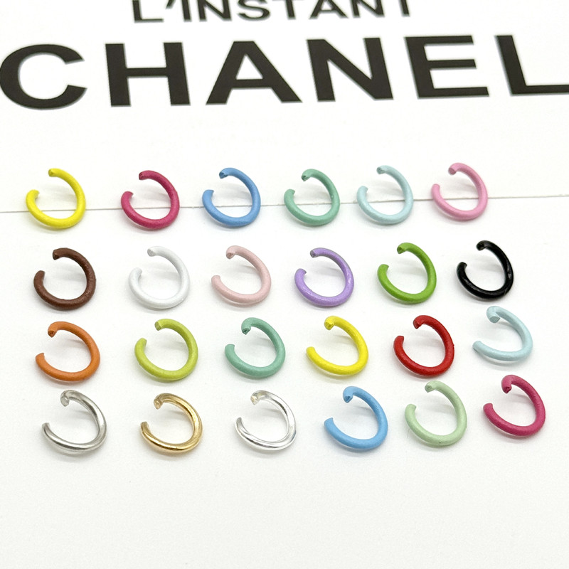 Color paint open ring diy jewelry accessories handmade connecting ring candy color key ring open ring O ring
