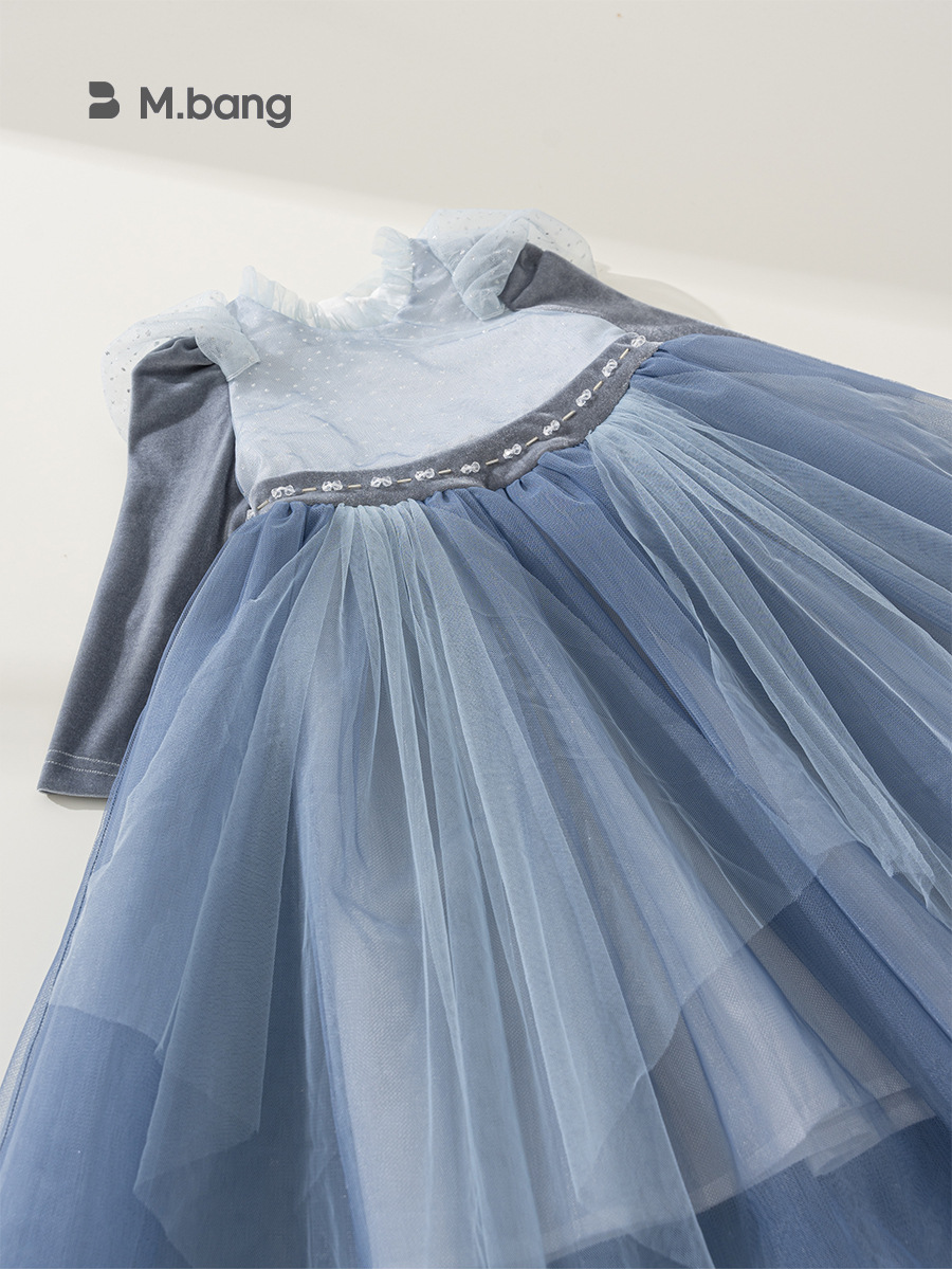 Yoobao ropa infantil para niñas Aisha vestido de princesa otoño nuevo vestido de Navidad vestido de tela de tela de mujer vestido largo