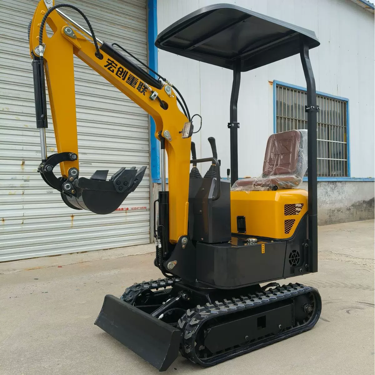 农用型单缸柴油挖机室内作业可破碎挖掘设备