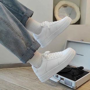 2024 New Style White Shoes Men's Summer Breathable Youth Casual All-match Men's Shoes Student Pure White Sports Shoes