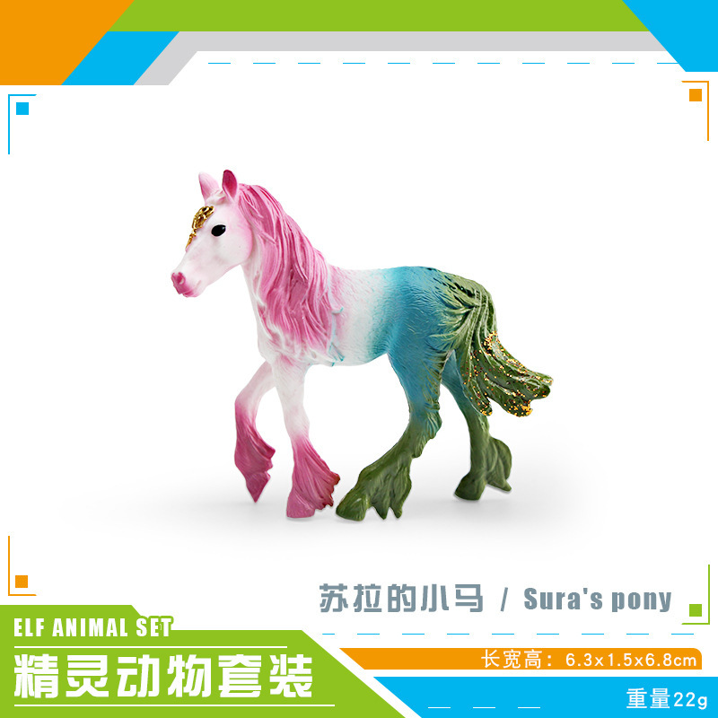 Juguete de plástico sólido de unicornio y Pegaso de tamaño mediano, modelo de simulación de cuento de hadas mítico, ideal para la venta transfronteriza en Amazon.
