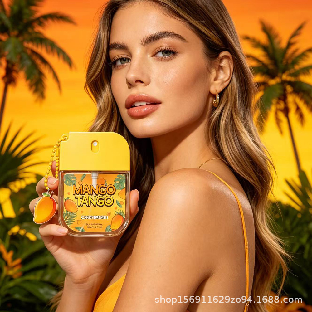 Cross-Border Exclusive Supply of Fruit-Flavored Perfume, Strong Fragrance, Long-Lasting Scent, Portable Spray with Lanyard for Girls, Popular Product from Source Factory