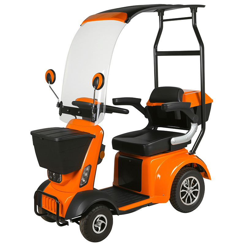 跨境出口新款电动四轮车老年代步车助残残疾电瓶车老人电动车电摩