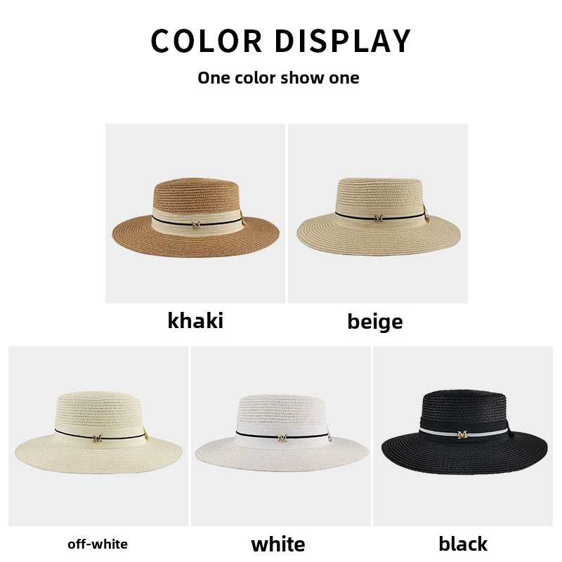 Gå till blåsiga platser Liu Yifei samma stil hatt Xu rödbönshalmhatt solskyddshatt damfiskarhatt solskyddshatt_voghion.com