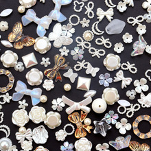 彩色异形珍珠手工diy不规则珠饰混合仿珍珠奶油胶手机壳制作配件