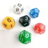 Multi -face digital dice 12 -sided colored acrylic dice calculation of color education supplies Cultural and education props wholesale