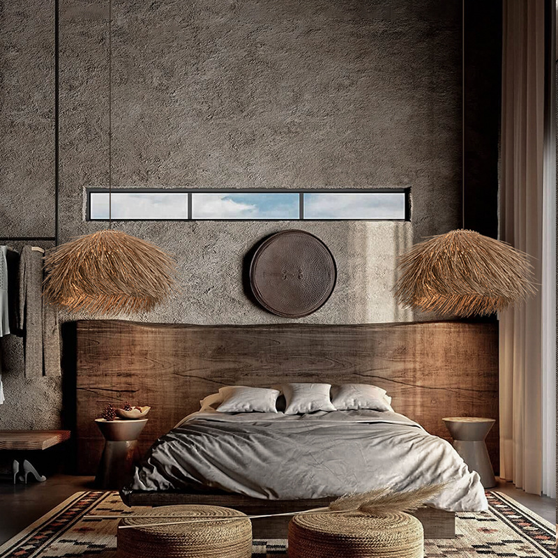 Southeast Asian Rattan Chandelier—Rustic, Vintage, Woven Rattan Design for Homestays, Restaurants, and Dining Areas—Handwoven LED Chandelier