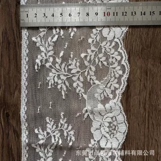 黑白12.5cm无弹蕾丝花边lace外贸领口裙边内衣箱包DIY服装辅料