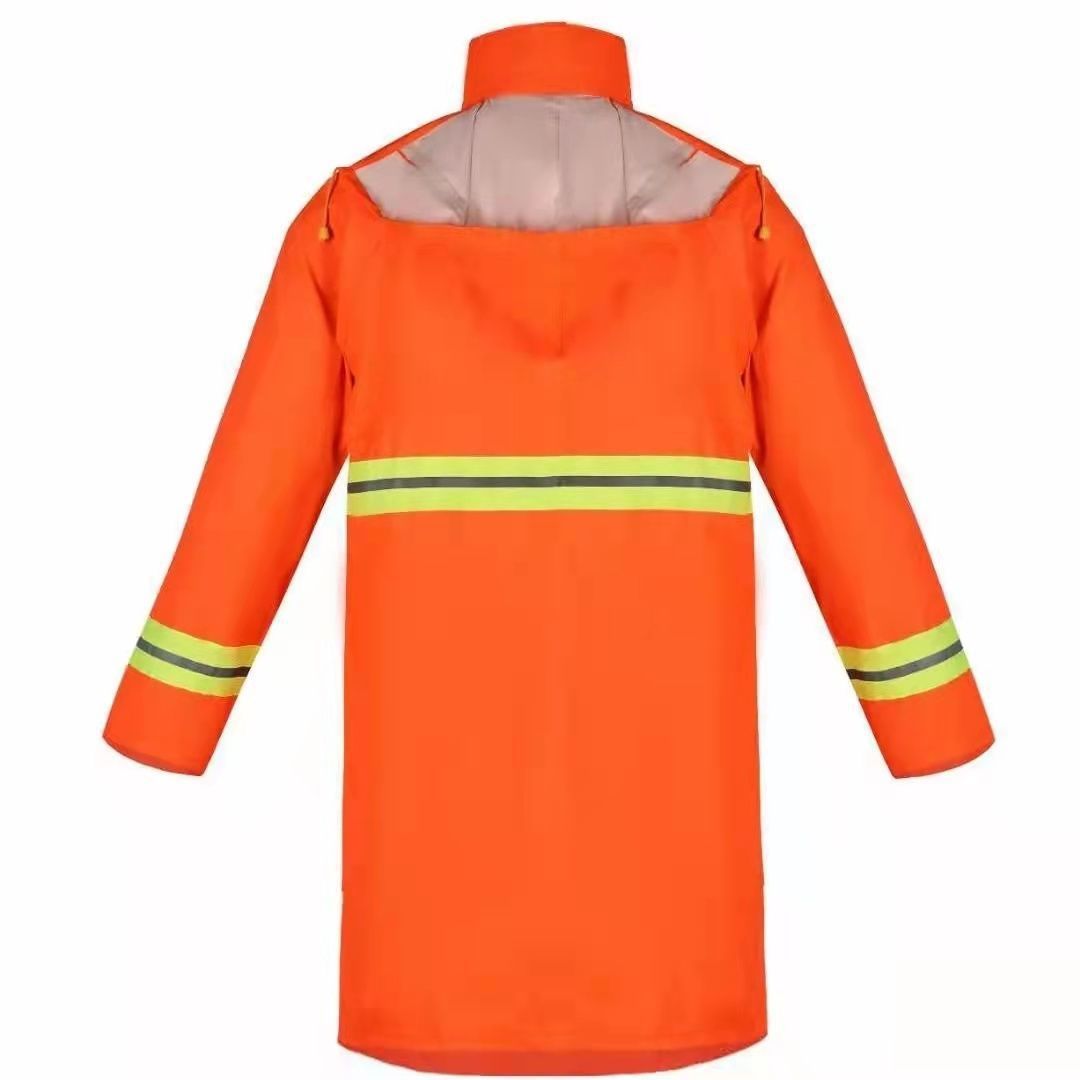 남성 및 여성 도매 비옷 세트 긴 코트 윈드 브레이커 야외 노동을 위한 의무 비옷에 위생 노동자