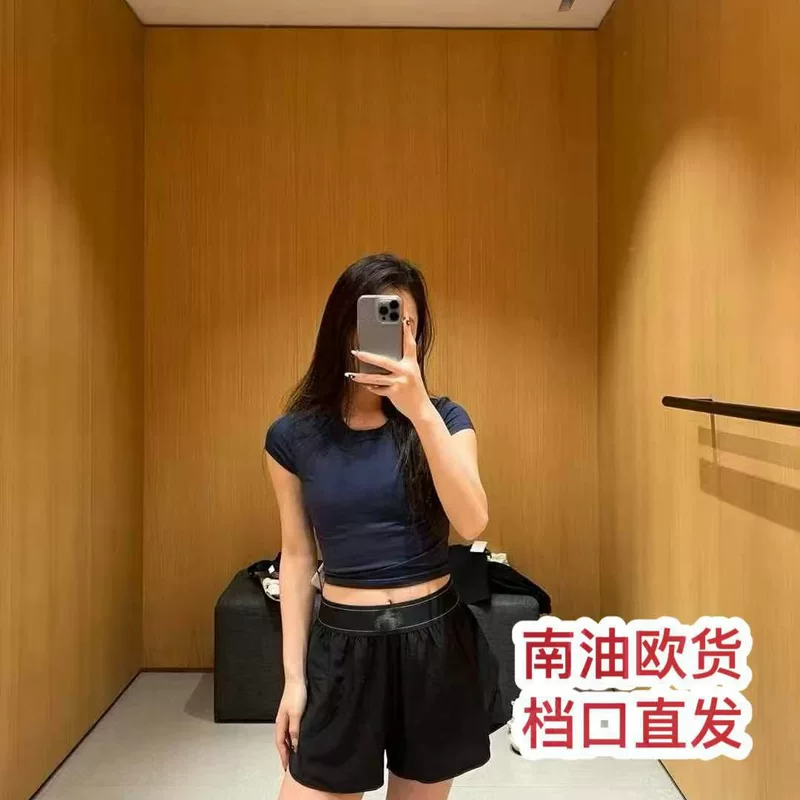 【Nanyou Rose High-end Women's Clothing】25 новых простых темпераментных универсальных повседневных букв эластичных поясных шорт