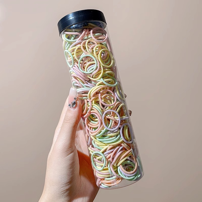 Otoño e invierno, lazo redondo para el cabello enlatado, funda de cuero para el cabello, cuerda para la cabeza, banda elástica circular de alta calidad para mujer, no daña la cuerda para el cabello