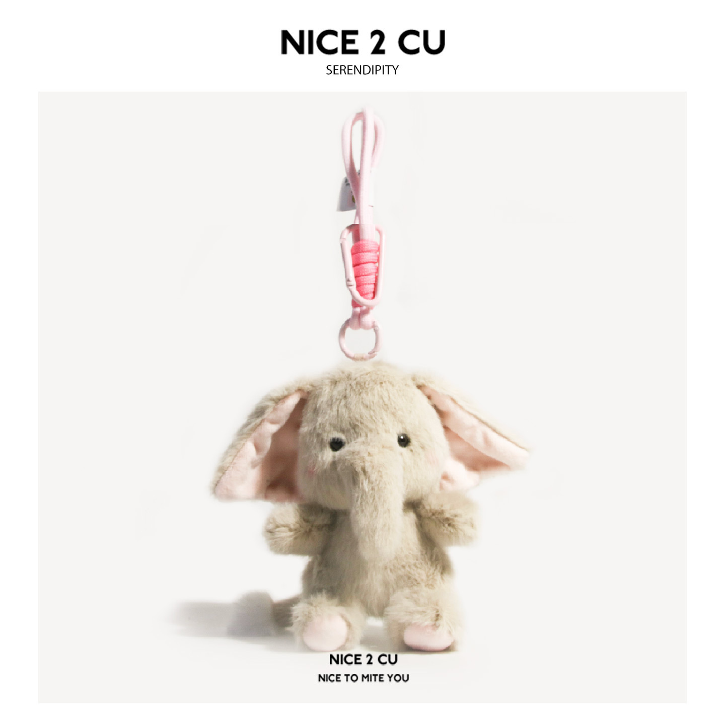 New Cartoon Fun Elephant Plush Toy Keychain Companion Doll Learning Bag Pendant Trinket