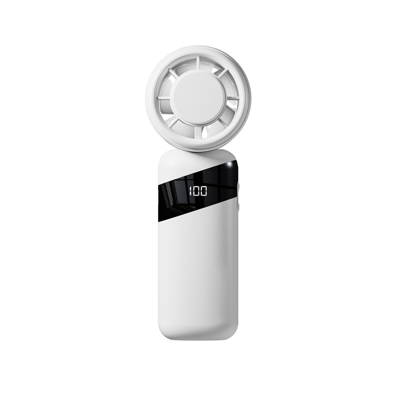 Draagbare handventilator voor de nek met digitaal display, compact, stil ontwerp, lange batterijduur, huishoudelijk apparaat_voghion.com