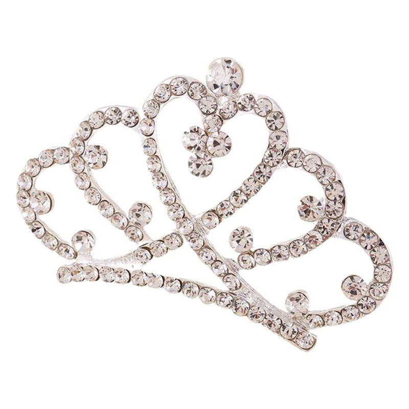 Estilo coreano rhinestone corona para niños peine accesorios para el cabello rendimiento de baile rendimiento de las niñas regalo de cumpleaños de las niñas al por mayor