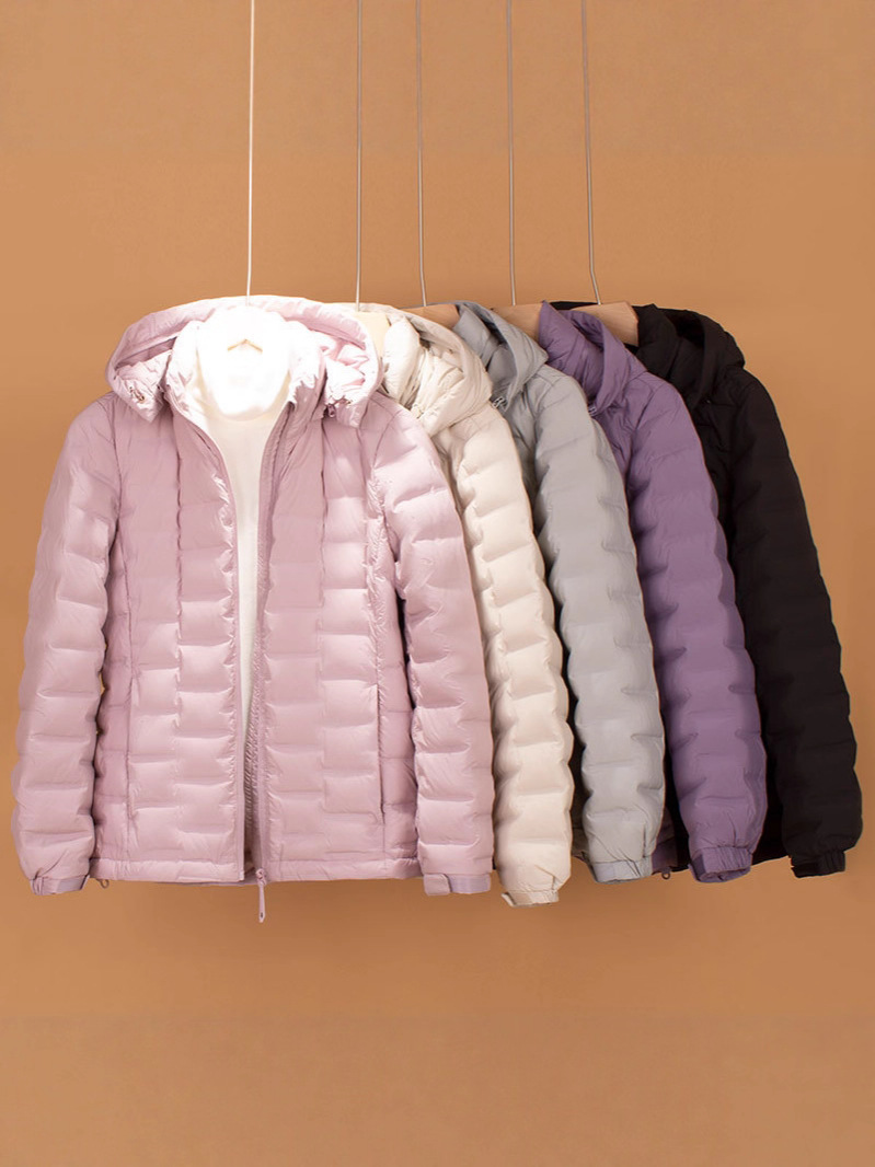 Winter fashionable travel keep warm down jacket with hood
