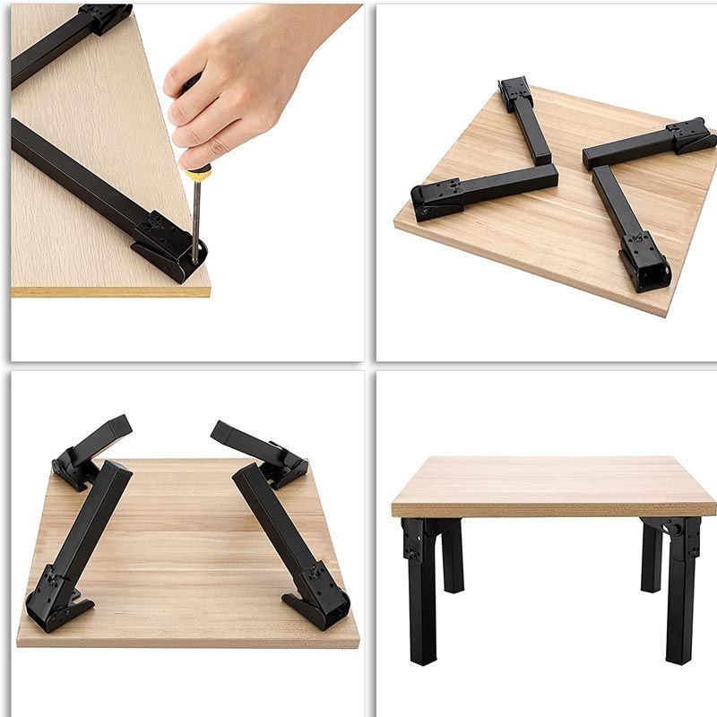 Cama plegable de almacenamiento piernas de soporte piernas de mesa de té piernas de sofá piernas de mesa plegables invisibles piernas de mesa de campamento al aire libre piernas de mesa