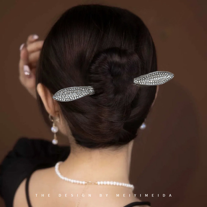 Luz de lujo hoja verde cabello de cabello para damas cabello de cabello