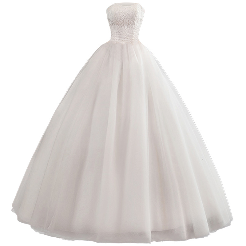 2025 New For Brides, Strapless, Floor-Length, Korean Style, Simple, Studio Slim Fit, Plus Size, Slimming, Knot Winter_ecoleips.com