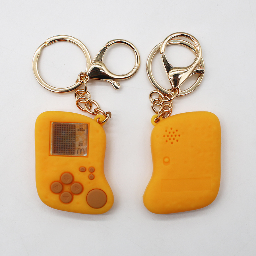 PVC Material Square Pattern Funny Square Pvc Women's Keychain