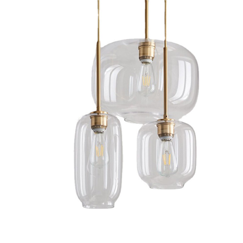 Big Sale Processing Scandinavian Simple Combination Chandelier Living Room Cafe Bar Tea Restaurant Bedroom Glass Chandelier