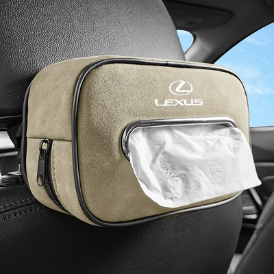 tissue box paper – Car tissue box/set - lexus-beige-metal-paper-mouth-suede