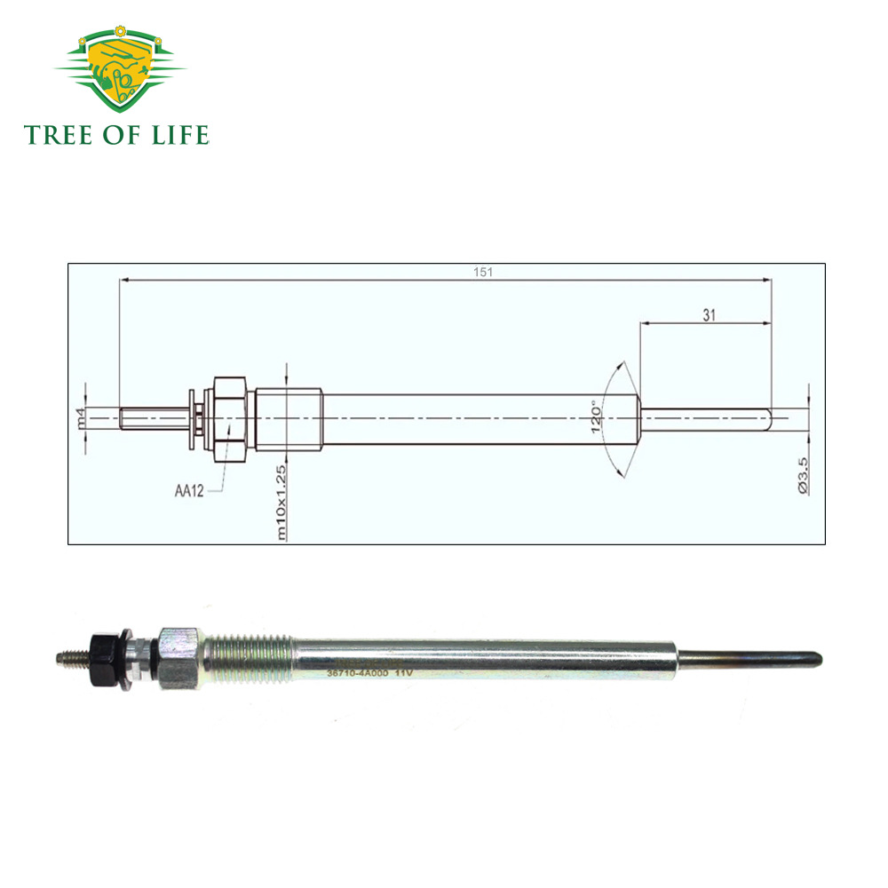36710-4A000,36710-4A710,36710-4A100 is suitable for Hyundai preheating plugs