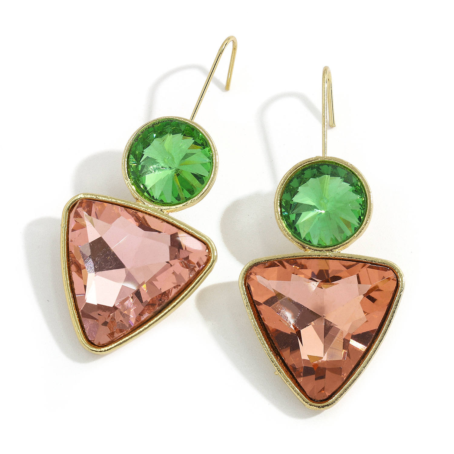 Fashion Alloy Inlaid Colored Gemstone Earrings display picture 1