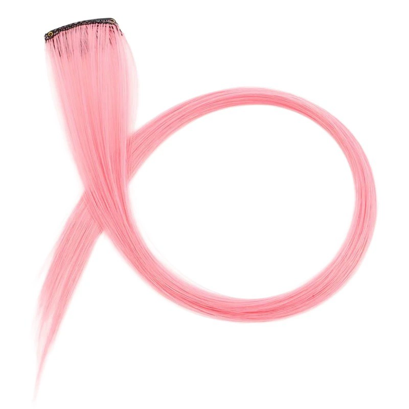 Наращивание волос с застежкой-клипсой для окрашивания ушей, матовый высокотемпературный шелк, можно завивать, длинные прямые волосы, парик напрямую с фабрики-производителя.