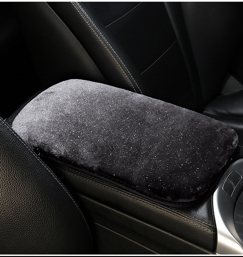 Steering wheel cover car handle cover starry sky winter mink plush warm winter armrest box cushion car seat rear seat